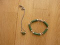 Schmuck Silber Jade Kette Armkettchen Armband Halskette TOP Zustand