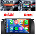 9" Android 13 Carplay Autoradio GPS DSP IPS 4+64G für BMW E38 5er E39 X5 E53