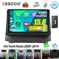 DAB+ Android 15 Autoradio Carplay Für Ford Fiesta 2009-14 GPS Navi WIFI BT 4+64G