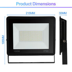 LED Fluter mit Stativ Strahler Außen Scheinwerfer Lampe Flutlicht 2x10W-100W