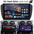 Carplay Android Autoradio KAM Für SEAT IBIZA 6j 2009-2013 GPS WIFI 4+64GB DAB+