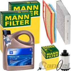 MANN INSPEKTIONSPAKET+5L ORIGINAL 5W-30 ÖL passend für OPEL INSIGNIA B 2.0 CDTI