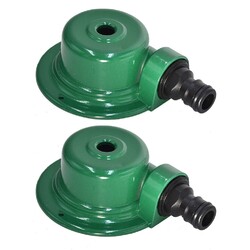 Gartenbewässerungssystem 2er Pack automatische 360 Grad Metall Rasensprenger