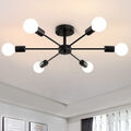 Deckenlampe Vintage 6 Flammig E27 LED Deckenleuchte Wohnzimmer Pendelleuchte DE