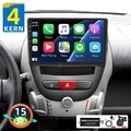 DAB+ Android 15 Autoradio GPS Carplay DSP Für Toyota Aygo Peugeot 107 Citroen C1
