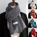 Damen Schal Winter Strickschal Schlauchschal Schal Feinstrick einfarbig DE