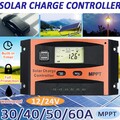  50A MPPT Solarladeregler 12V 24V Auto LCD Dual USB Solarzellen Panel Batterie