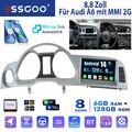 Android14 8.8" Autoradio CarPlay GPS Navi Für AUDI A6 C6 MMI 2G 2005-2009 6+128G
