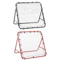 HOMCOM Fußball Rebounder Kickback Tor Rückprallwand Netz Metallrohr