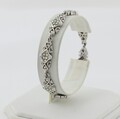 Sterling Silber funkelndes Kristall Armband 7 1/2" Zoll