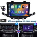 9" Autoradio DAB+ Für Opel Astra K 2015-2019 Android13 4+64G Kam Carplay GPS BT