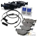 ATEC SATZ BREMSBELÄGE BREMSKLÖTZE+VWK WARNSENSOR VORN+HI FÜR BMW 3-ER E36