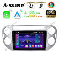 DAB+ Carplay 2+64G Android 14 Autoradio Kam GPS Navi für VW Tiguan 5N Golf Plus