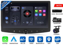 DAB+ CarPlay Android Auto QLED 10,1" Autoradio Android 13 4G Navi Octa-Core 2DIN
