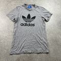 T-Shirt Adidas Originals grau grafisches Logo Größe S Herren/Unisex 