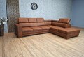 Ecksofa BONN aus Echtleder mit Bettfunktion Eckcouch Leder Sofa Ledercouch
