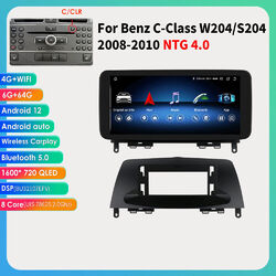 8-Kern IPS Android 12 Autoradio DAB+ 6+64GB GPS Navi Für Mercedes C-Klasse W204