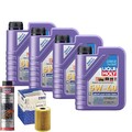 Motoröl 5W40 LIQUI MOLY High Tech 4L+MAHLE Ölfilter +Ölschlammspülung