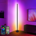 LED Stehlampe Wohnzimmer 120cm Ecklampe RGB Dimmbar Standleuchte mit Musik-Sync