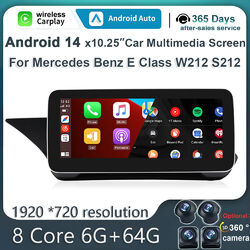 10,25'' Screen Android Carplay AutoRadio Auto GPS Navi Benz E Klasse W212 S212