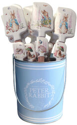 Peter Rabbit Beatrix Potter 2er Set Tassen Tablett Geschirrtücher Spatel Küche Zuhause 
