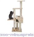 Katzen Kratzbaum ALICANTE 142 cm H, Grundfläche: 45×45 cm beige 9 cm Sisalstamm