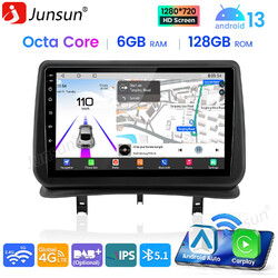 9'' Android 13 Autoradio Carplay GPS Navi WIFI +KAM Für Renault Clio 3 2005-2014