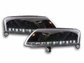 Scheinwerfer Set Daylight LED TFL-Optik Passend für Audi A6 4F C6 04-08 schwarz