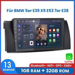Für BMW 5er E39 X5 E53 7er E38 Carplay Android13 Autoradio GPS NAVI BT WIFI 32GB