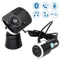 FM Transmitter Auto MP3 Bluetooth Kfz Radio Adapter 2x USB Ladegerät für Handy