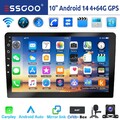 10" 2DIN DAB+ Android 14 4+64G Carplay Autoradio GPS Navi RDS Bluetooth WIFI Kam