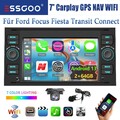 Für Ford Focus MK2 Transit MK7 2+64G Android 14 Carplay Autoradio GPS NAV Kamera