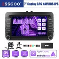 Carplay DAB+ Für VW GOLF 5 Plus Touran Caddy Android 13 7" Autoradio GPS Mik Kam