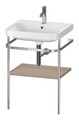 Duravit Happy D.2 Plus C-Shaped Set mit Metallkonsole mit Hahnloch 575 x 490...