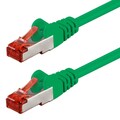 Netzwerkkabel Cat.6 grün 3m S/FTP PiMF 250MHz DSL LAN Patch-Kabel 1:1