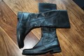 Gabor Stiefel, Langschaftstiefel, Schwarz, Leder, Größe 6 /  EU39,  39cm hoch