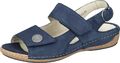 Waldläufer Damen Leder Sandalen mit Klettverschluss 342002 191 217 blau Gr 36-43