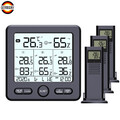 Funk Wetterstation Thermometer mit Außensensor Innen Außen Thermometer LCD