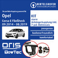 Für OPEL Corsa E Fließheck Typ X15 09.2014-08.2019 AHK starr +7pol spez. E-Satz