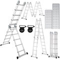Klappleiter Multifunktionsleiter Teleskopleiter 4x5 582cm Mehrzweckleiter
