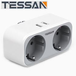 2-fach Mehrfachsteckdose 2er Steckdose Adapter mit USB-A+C Wandmontage Ladegerät✅mit USB-C Buchse✅Allerfeinste Verarbeitung✅🚚1-2 Tage✅