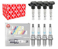 4x FEBI BILSTEIN Zündspule +4x NGK Zündkerze Laser Platinum für Audi TT 8N3