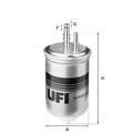 UFI Kraftstofffilter 24.445.00 Filtereinsatz für DNW KIA HYUNDAI JAGUAR B5Y FORD