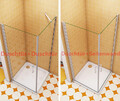 Duschkabine Eckeinstieg Duschabtrennung 5mm Drehtür Dusche H.185cm Schwingtür