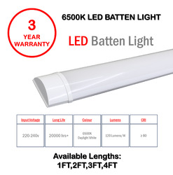 4 Fuß LED Streifen Lichter Latten Röhrenlicht Büro Shop Garage Deckenlampe Tageslicht