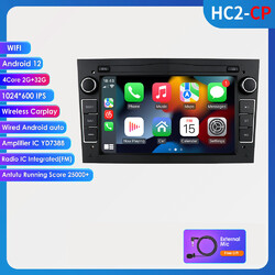 Carplay Android 12 Autoradio GPS Navi 2+32G Für Opel Zafira B Corsa C D Astra H