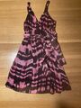 tally weijl sommer kleid 34 36 luftig s schwarz pink