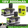 2x Original Für Ryobi Akku 18V 5,0Ah HP Lithium ONE Plus RB18L50 P108/Ladegerät