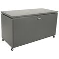 MWH Auflagenbox Kissenbox Kissentruhe ODRIO 160x72x80cm, Aluminium grau Rollen