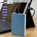 500GB 1TB 2TB Externe Festplatte USB3.0 Backup Laufwerke für Mac PC PS4 PS5 Xbox